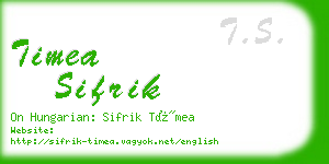 timea sifrik business card